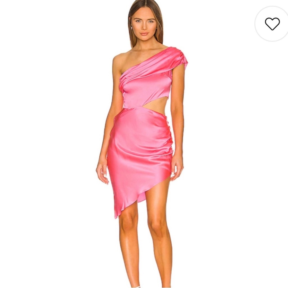 Amanda Uprichard Vibrant Pink Asymmetrical Dress